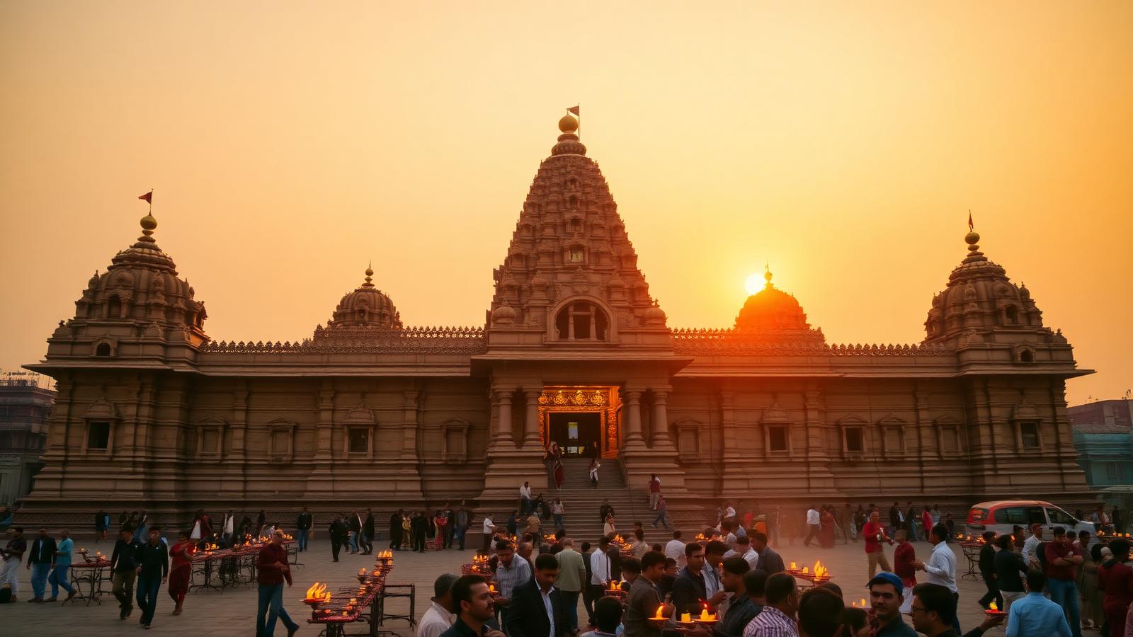 Mahakaleshwar Temple view at golden hour