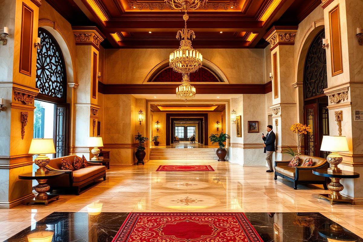 Welcoming lobby of Bhakti Niwas